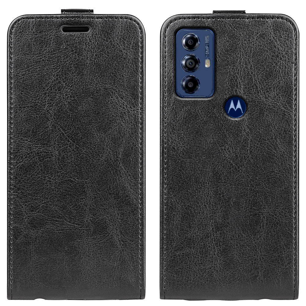 For Motorola Moto G Play (2023) 4G Vertical Flip Card Slot Case Crazy Horse Texture PU Leather Dual Magnetic Clasp Phone Cover For Motorola Moto G Play (2023) 4G Vertical Flip Card Slot Case Crazy Horse Texture PU Leather Dual Magnetic Clasp Phone Cover